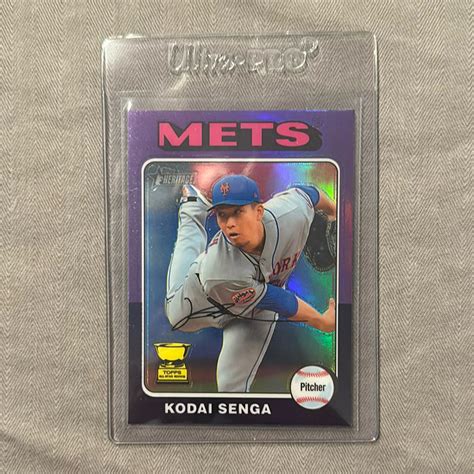 2024 Topps Heritage Kodai Senga Purple Chrome Hot Box Refractor