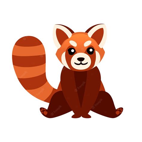 Premium Vector Cartoon Red Panda Isolated On White Background Riset