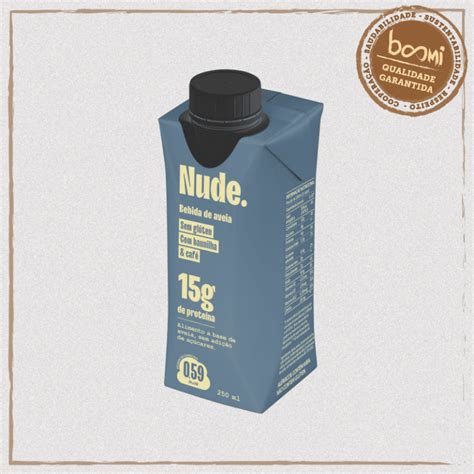 Bebida Vegetal Proteica De Aveia Sabor Baunilha Nude Ml Boomi