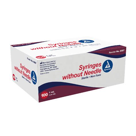 Syringe Without Needle Non Toxic Luer Slip Dynarex Corporation