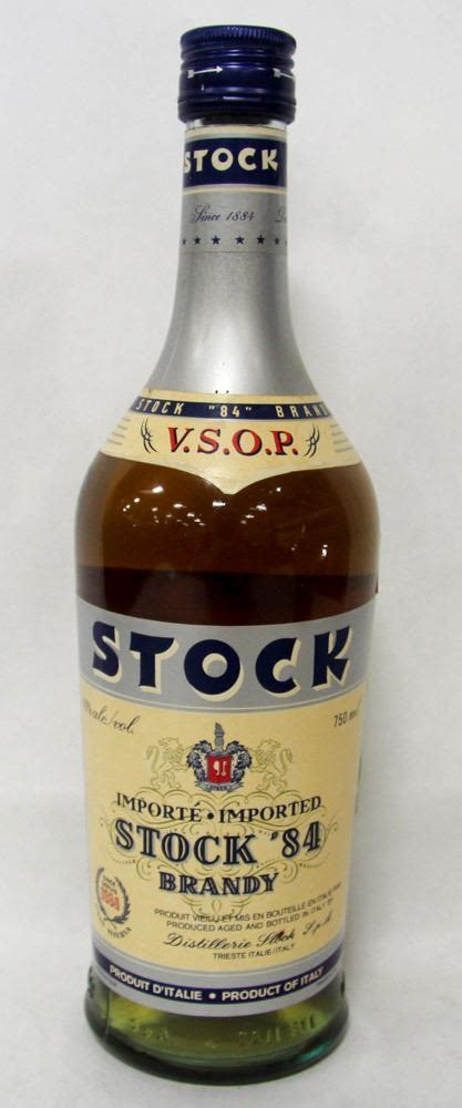 1984 Stock Brandy Made In Italy 750ml 40 Alcohol