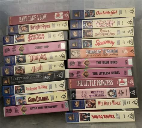 SHIRLEY TEMPLE VHS Bulk Lot 21 VHS Movies 10 00 PicClick AU