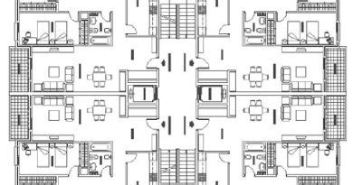 Daireli Kat Plan Dwg Projesi Autocad Projeler