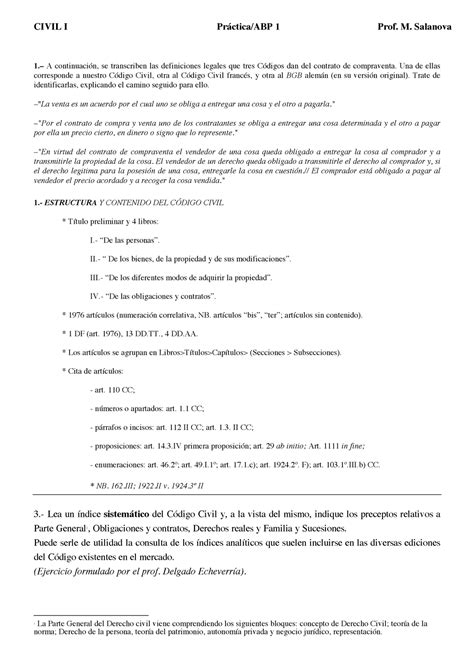 Pr Ctica De Derecho Civil Personas Y Bienes Civil I Pr Ctica Abp