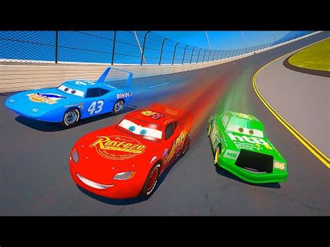 Race Cars Speedway Daytona Lightning Mcqueen Vs The King Vs Chick