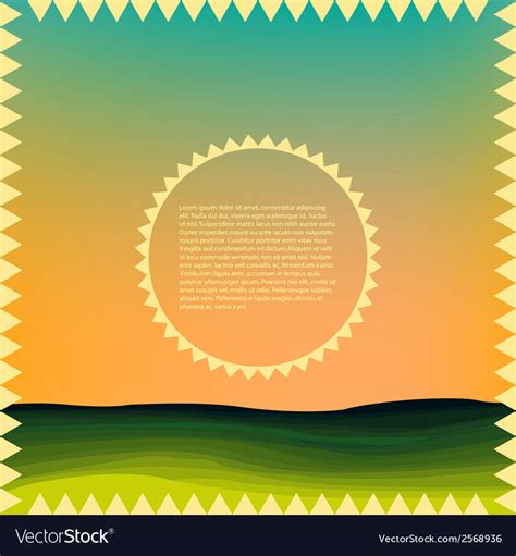 Sunrise over hills Royalty Free Vector Image - VectorStock