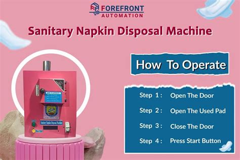 Electrical Sanitary Napkin Disposal Machine Carefree Hygiene For