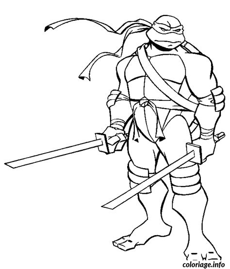 Coloriage Tortue Ninja Solitaire JeColorie