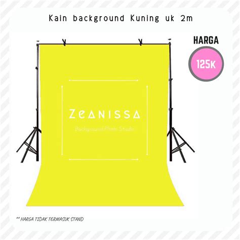 Jual Kain Background Backdrop Latar Layar Foto Kuning 2x2 3meter