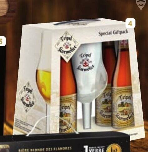 Promo Tripel Karmeliet Coffret 4 bières 1 verre chez Bi1