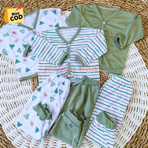 Jual Paket Pcs Setelan Baju Bayi Baru Lahir Lengan Dan Celana Panjang