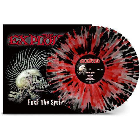 The Exploited Fuck The System Clear With Red Black Splatter 2xLP