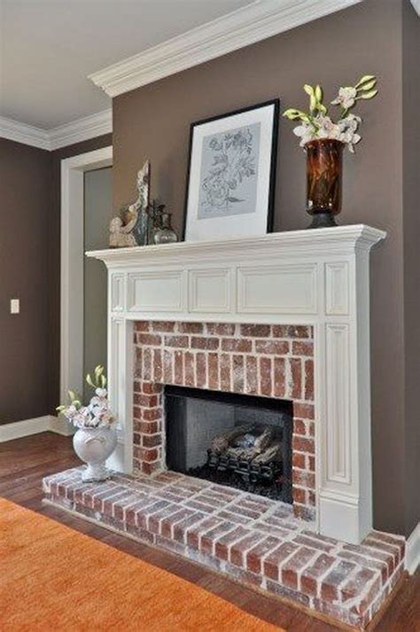 Gorgeous Design For Fireplace With Red Brick