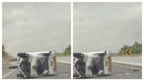 Pulang Liputan Truk Kru PAL TV Kecelakaan Di Tol Indralaya Prabumulih