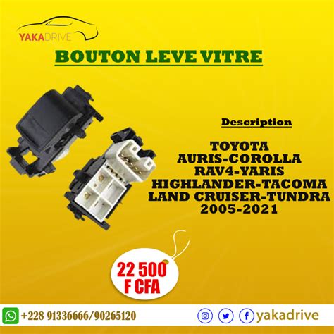 Bouton Lev Vitre Yakadrive