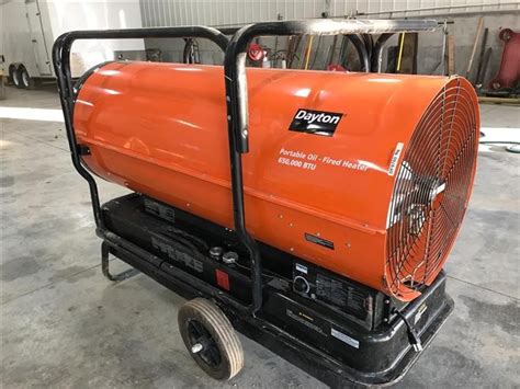 Dayton Portable Oil Fired 650000 Btu Heater Bigiron Auctions