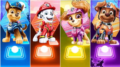 Paw Patrol Mighty Movie Chase 🆚️ Marshall 🆚️ Skye 🆚️ Zuma Tiles