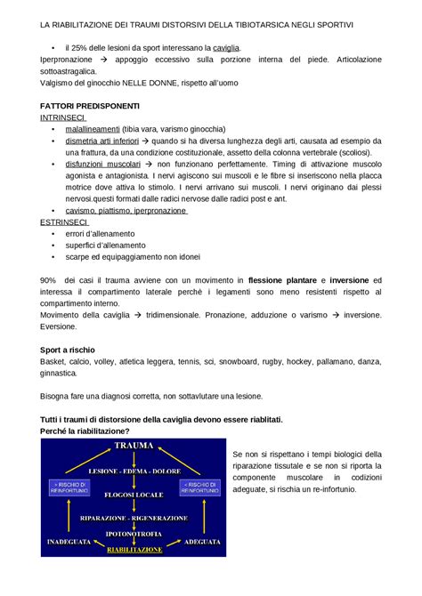 LA RIABILITAZIONE DEI TRAUMI DISTORSIVI DELLA TIBIOTARSICA NEGLI