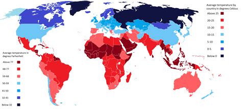 Average Temperature By Country In Degrees Celcius And Fahrenheit Rmapporn