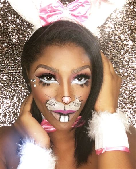 Cute bunny rabbit Halloween makeup idea | Bunny makeup, Halloween makeup, Halloween makeup looks