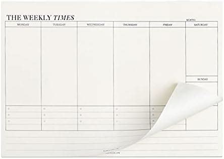 Amazon Weekly Planner Notepad X Inches Tear Off Sheets