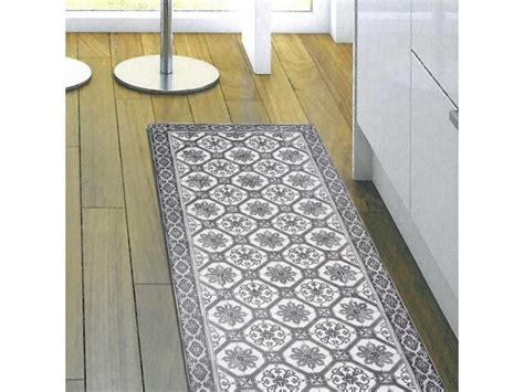 Tapis Pour Couloir Vinyle Faro Gris X Cm Fabriqu En Europe