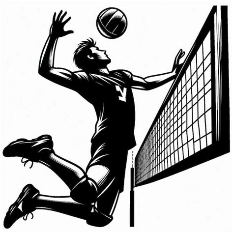 Premium Photo Volleyball Player Spiking The Ball Silhouette Vector