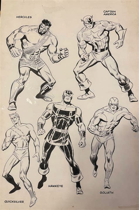 Avengers Character Sheet John Buscema Circa 1967 Hercules