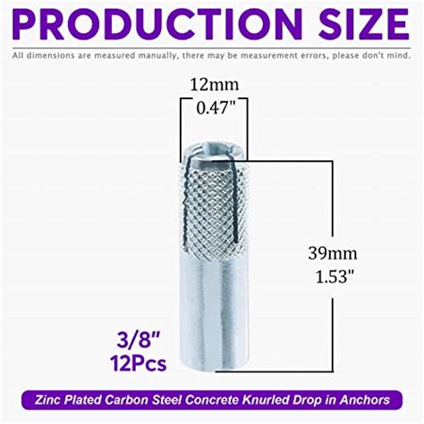 Swpeet Pcs Inch Premium Zinc Plated Carbon Steel Concrete Knurled