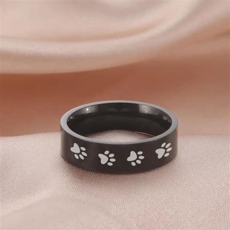 Bague Bagues Patte De Chien En Acier Inoxydable Pour Homme Et Femme