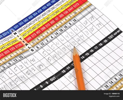 Golf Scorecard Image & Photo (Free Trial) | Bigstock