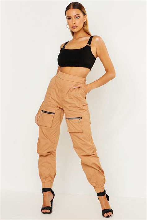 Woven Cargo Utility Pocket Pants Boohoo