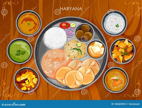 Cocina De Haryanavi Y Thali Tradicionales De La Comida De La Comida