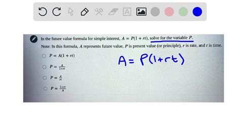 Solvedin The Future Value Formula For Simple Interest 4 Pl Rt