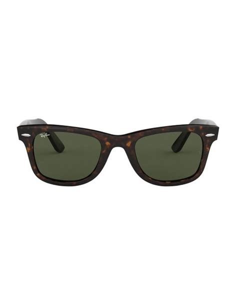 Ray Ban Rb2140f Wayfarer Sunglasses In Green Lyst