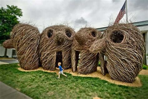 Sculptures By Patrick Dougherty Environmental Art Land Art Earth Art