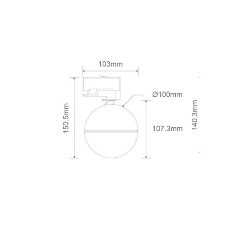 Moon Aluminium 3 Circuit Dimmable LED Track Light Opal Fascia CCT White