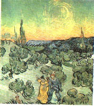 Art History By Laurence Shafe Vincent Van Gogh Evening Walk 1889