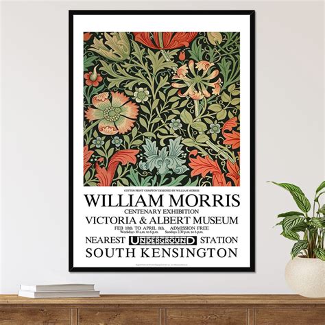 William Morris Golden Lily Exhibition Poster Framed Print