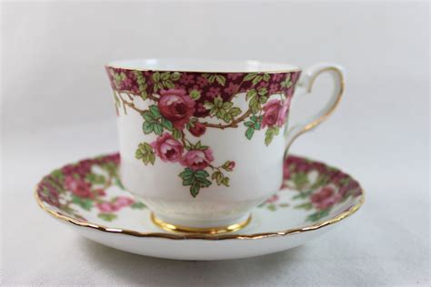 Vintage Royal Stafford Bone China Olde English Garden Teacup And Saucer By Grctreasures On Etsy