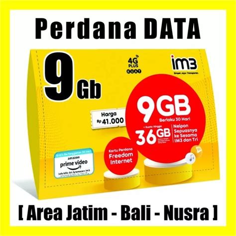 Jual PERDANA INDOSAT 9GB USAGE JATIM BALI NUSRA Shopee Indonesia