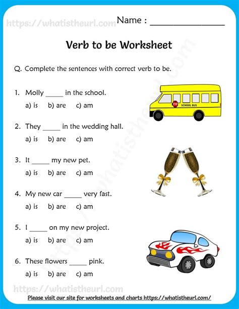 Verb To Be Worksheets For Grade 2 2nd Grade Worksheets Verbs Worksheets Library