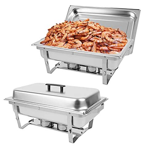 Restlrious 8 Qt Chafing Dish Buffet Set 2 Packs Stainless Steel