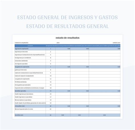 Plantilla Estado De Resultados Excel🤝 Aproveite As Apostas Reais Com