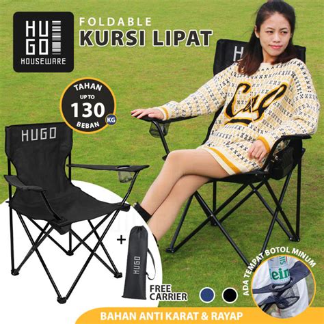 Hugo Kursi Lipat Outdoor Serbaguna Kursi Lipat Camping Pancing Kursi