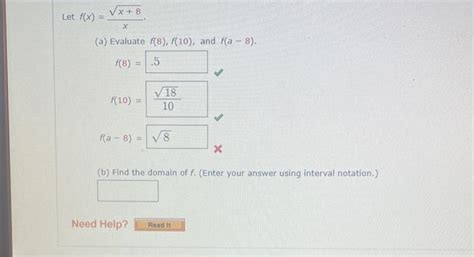 Solved F X Xx 8 A Evaluate F 8 F 10 And F A−8