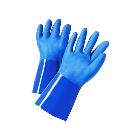 Cotton Interlock Liner Knit Wrist Pvc Coated Gloves Pvcnw Qingdao