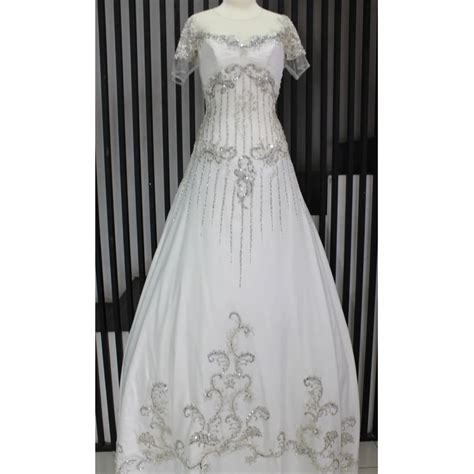 Wedding Gown Gaun Pengantin Warna Broken White Kode 2061 Fesyen