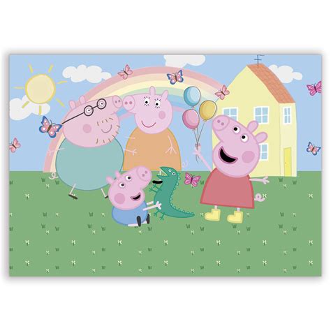 Painel Retangular Peppa Pig Sublimado D Sublitex Pain Is Sublimados