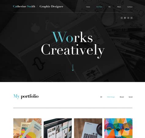 Graphic Designer Portfolio Website Template Html Free Bootstrap Html